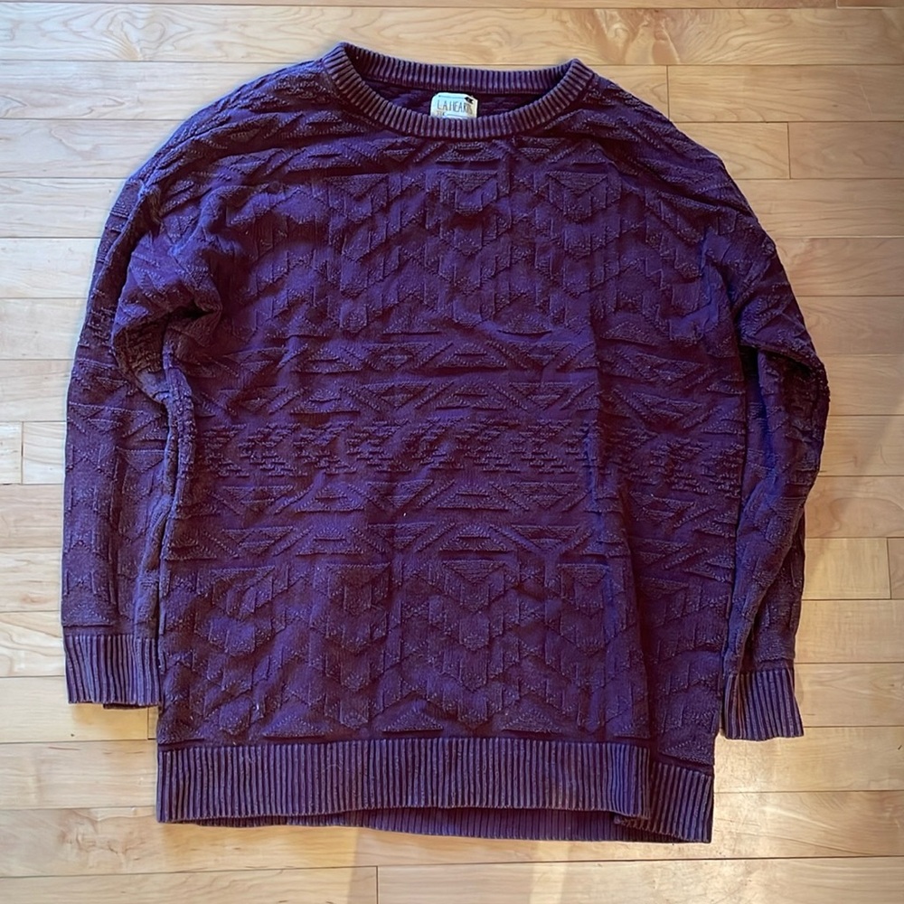 Maroon textured sweater